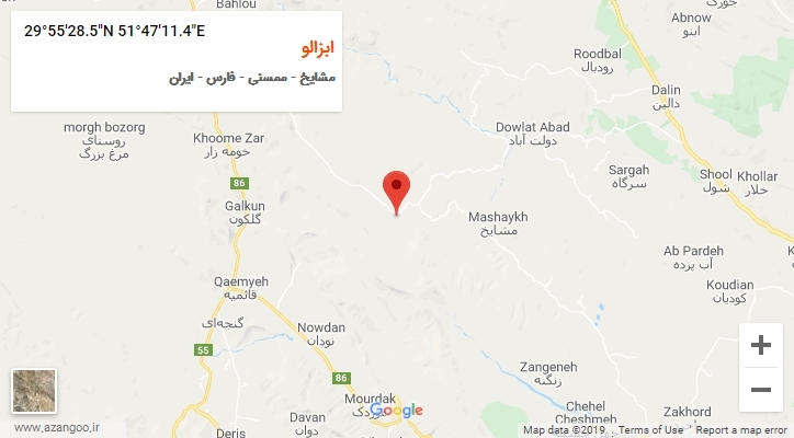 روستای ابزالو بر روی نقشه