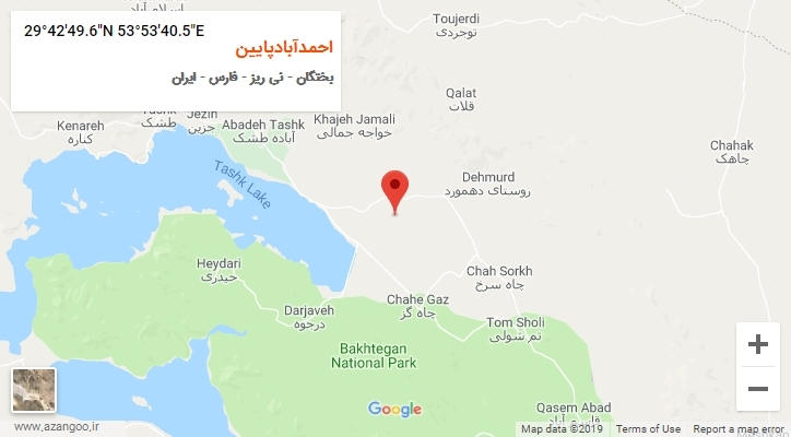 روستای احمدآبادپایین بر روی نقشه