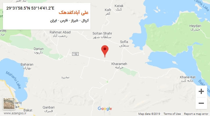 روستای علی آبادکفدهک بر روی نقشه