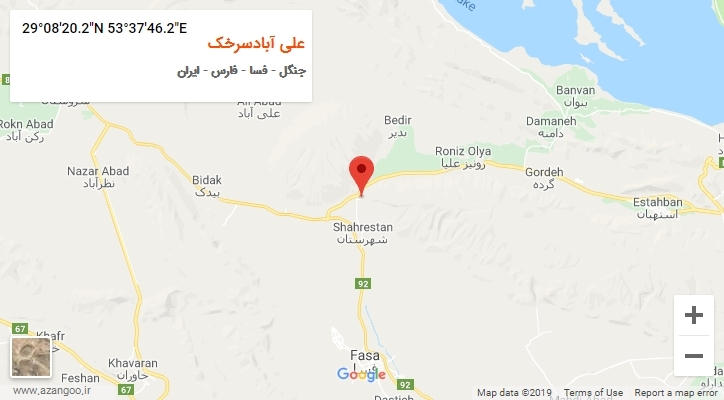 روستای علی آبادسرخک بر روی نقشه