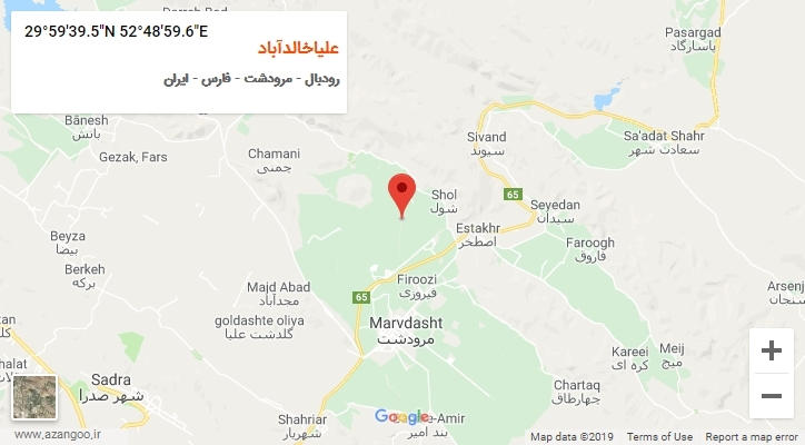 روستای علیاخالدآباد بر روی نقشه