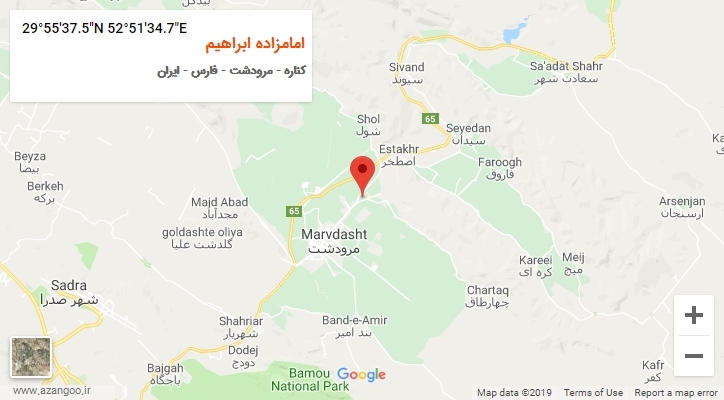 روستای امامزاده ابراهیم بر روی نقشه