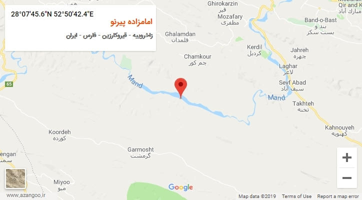 روستای امامزاده پیرنو بر روی نقشه