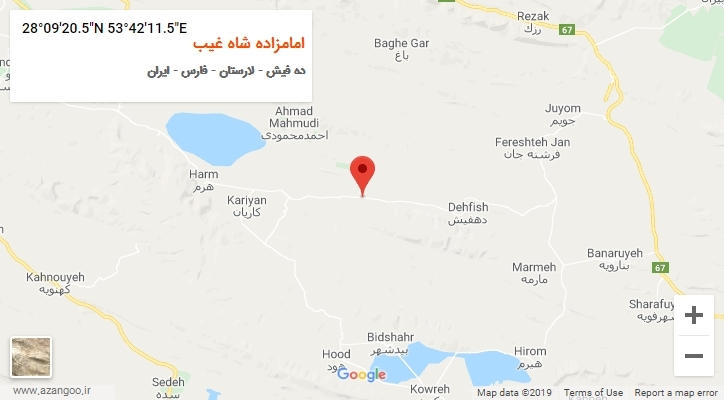 روستای امامزاده شاه غیب بر روی نقشه