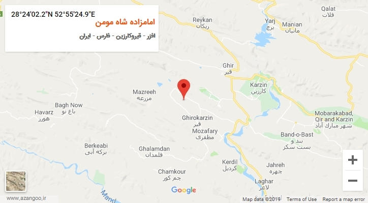 روستای امامزاده شاه مومن بر روی نقشه