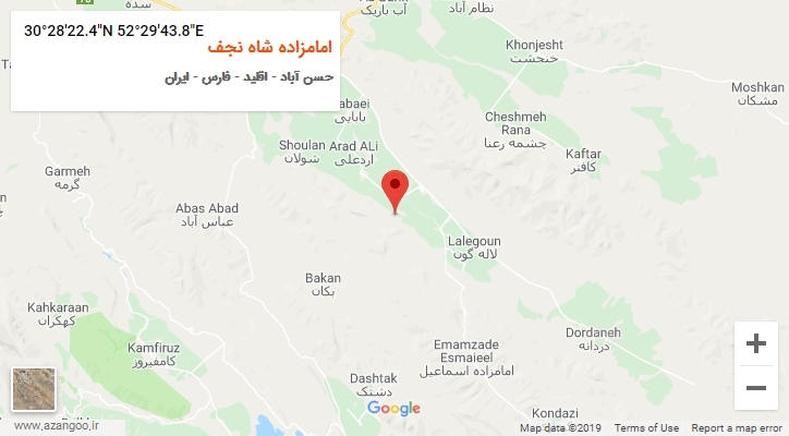 روستای امامزاده شاه نجف بر روی نقشه