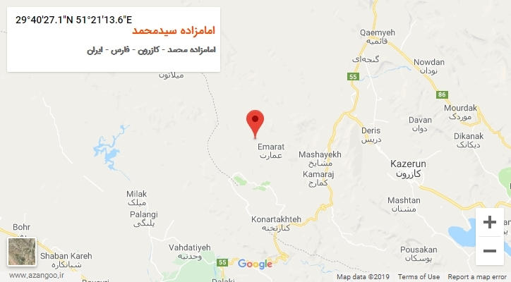 روستای امامزاده سیدمحمد بر روی نقشه