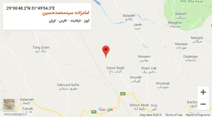 روستای امامزاده سیدمحمدحسین بر روی نقشه