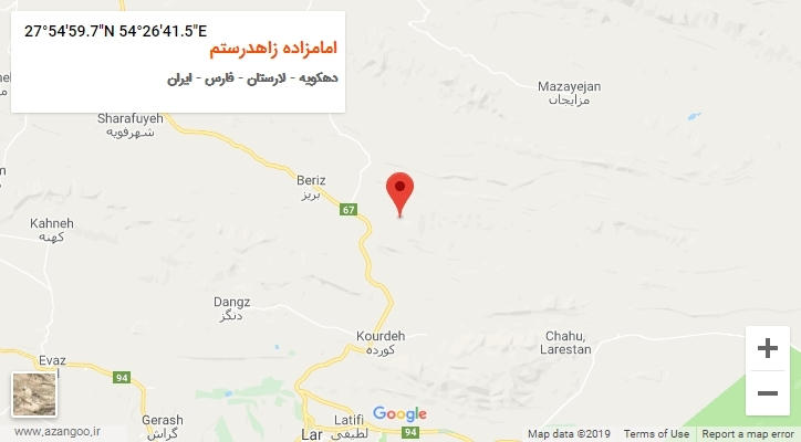 روستای امامزاده زاهدرستم بر روی نقشه