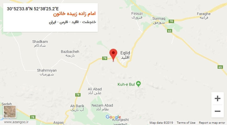 روستای امام زاده زبیده خاتون بر روی نقشه