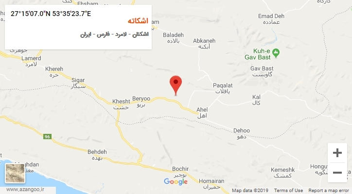 روستای اشکاته بر روی نقشه