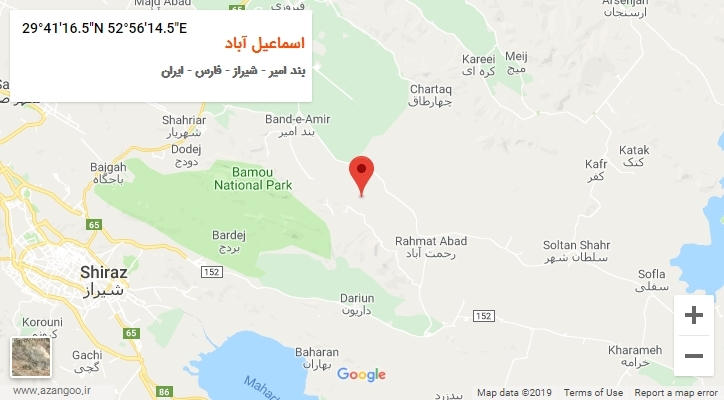 روستای اسماعیل آباد بر روی نقشه