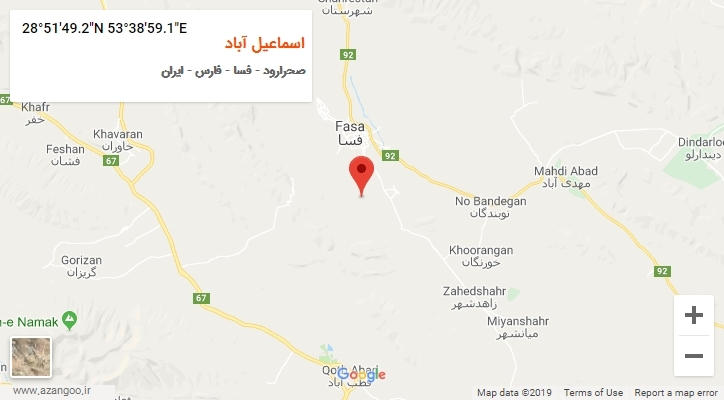 روستای اسماعیل آباد بر روی نقشه
