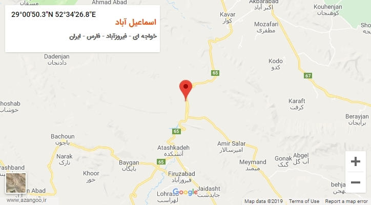 روستای اسماعیل آباد بر روی نقشه