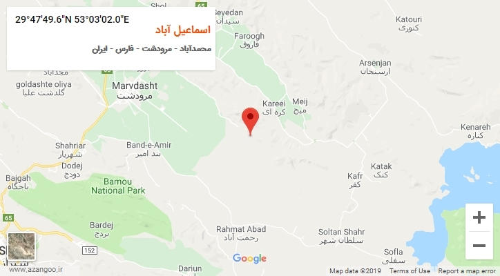 روستای اسماعیل آباد بر روی نقشه