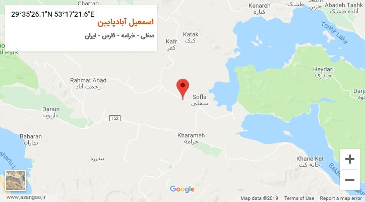 روستای اسمعیل آبادپایین بر روی نقشه