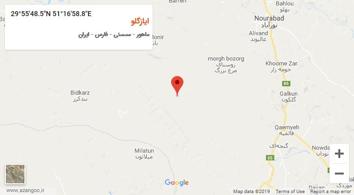 روستای ایازگلو بر روی نقشه