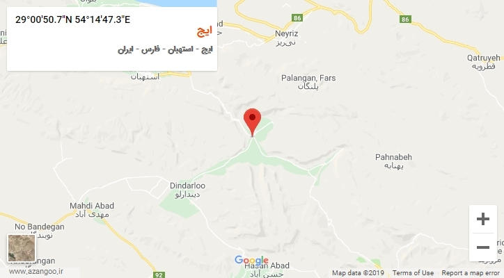 روستای ایج بر روی نقشه