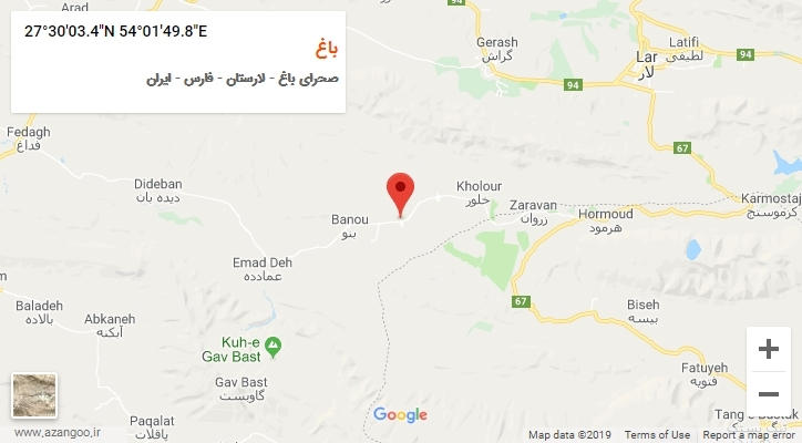 روستای باغ بر روی نقشه