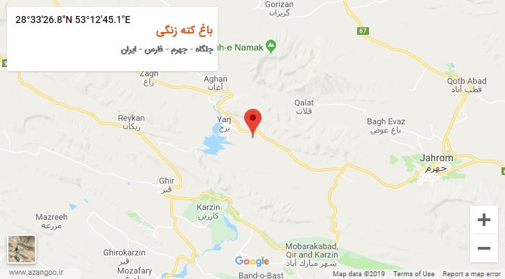 روستای باغ کته زنگی بر روی نقشه