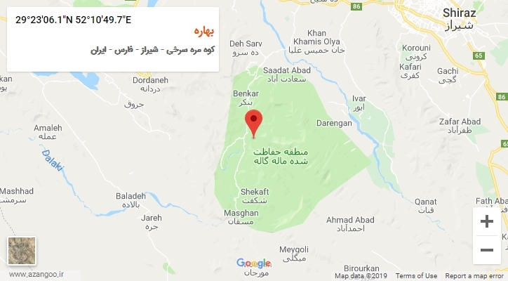 روستای بهاره بر روی نقشه