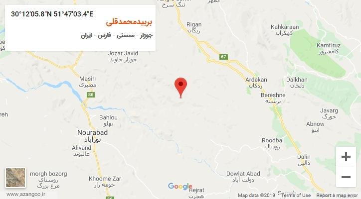 روستای بربیدمحمدقلی بر روی نقشه