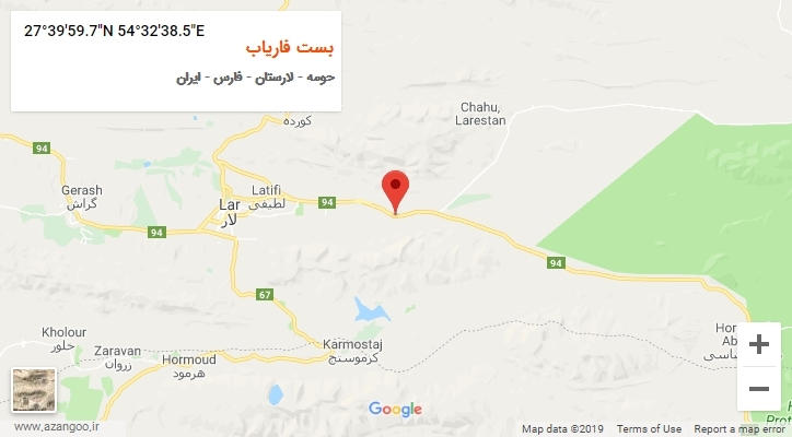 روستای بست فاریاب بر روی نقشه