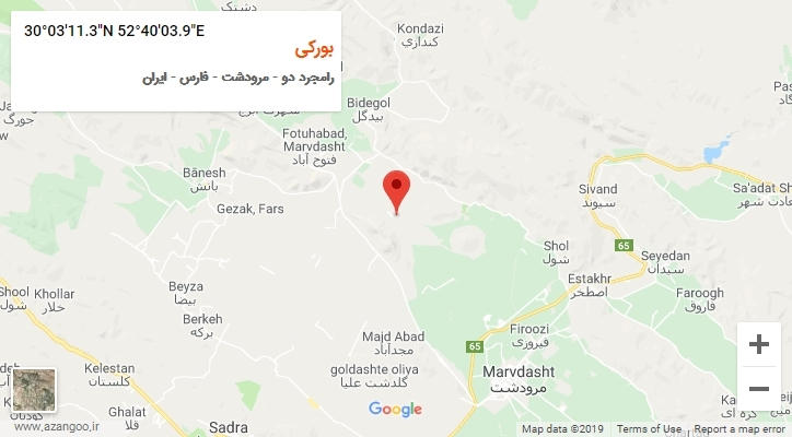 روستای بورکی بر روی نقشه