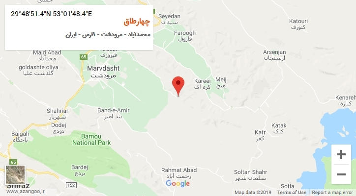 روستای چهارطاق بر روی نقشه