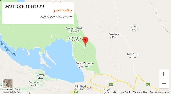 روستای چشمه انجیر بر روی نقشه