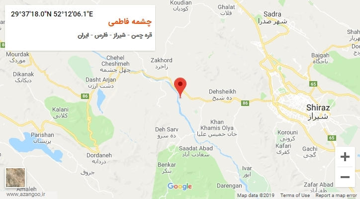 روستای چشمه فاطمی بر روی نقشه