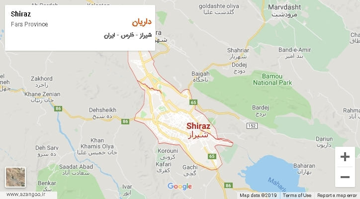 دهستان داریان بر روی نقشه