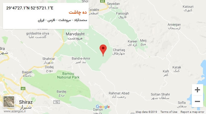 روستای ده چاشت بر روی نقشه