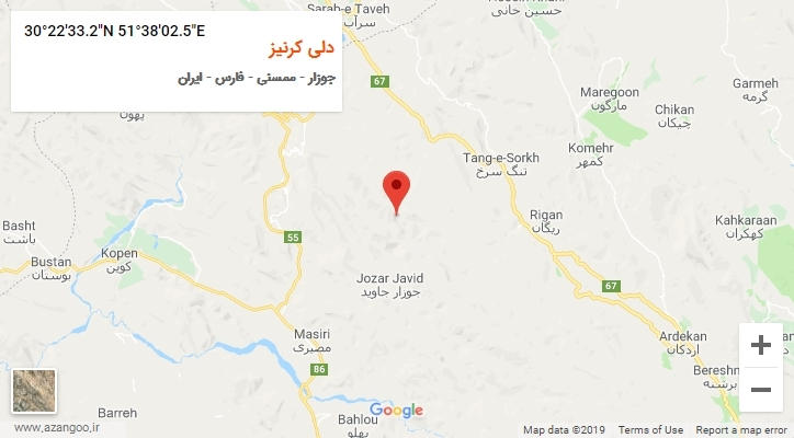 روستای دلی کرنیز بر روی نقشه