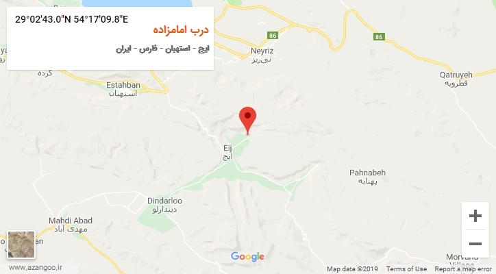 روستای درب امامزاده بر روی نقشه