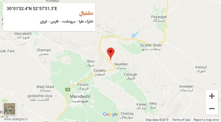 روستای دشتبال بر روی نقشه