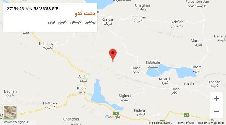 روستای دشت کدو بر روی نقشه