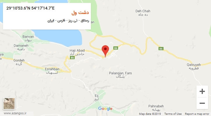 روستای دشت ول بر روی نقشه