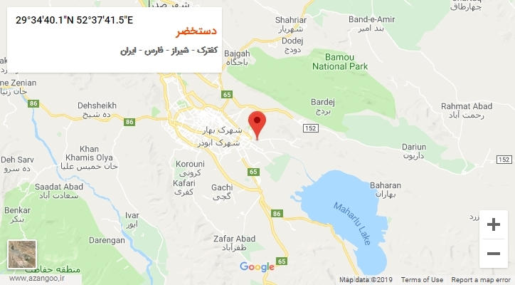 روستای دستخضر بر روی نقشه