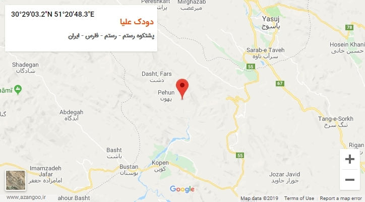 روستای دودک علیا بر روی نقشه