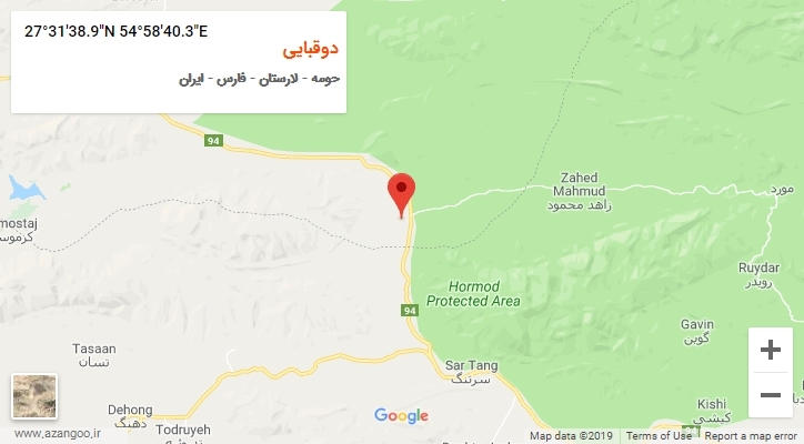 روستای دوقبایی بر روی نقشه