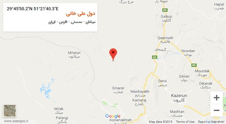 روستای دول علی خانی بر روی نقشه