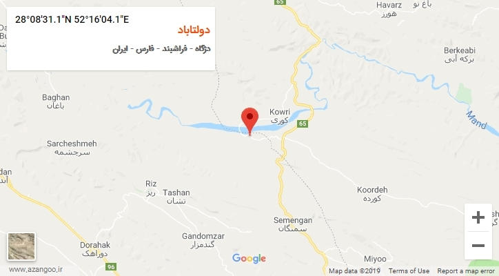 روستای دولتاباد بر روی نقشه