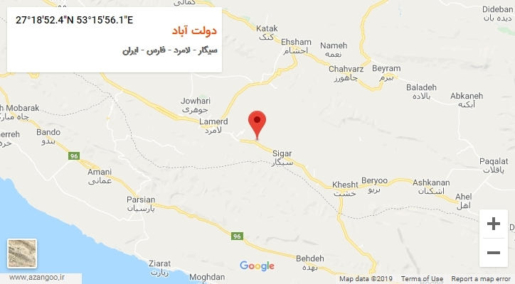 روستای دولت آباد بر روی نقشه
