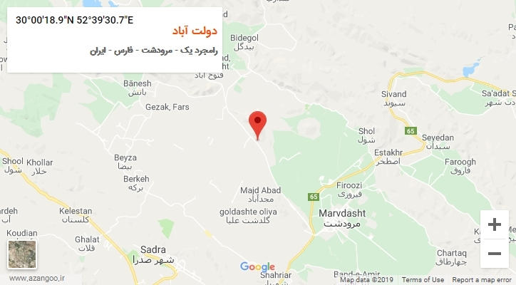 روستای دولت آباد بر روی نقشه