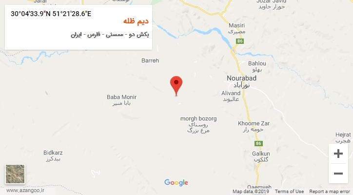 روستای دیم ظله بر روی نقشه