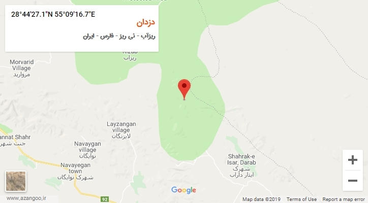 روستای دزدان بر روی نقشه