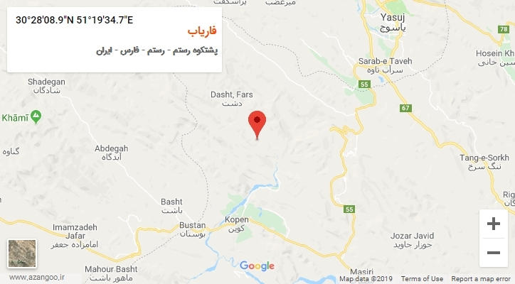 روستای فاریاب بر روی نقشه
