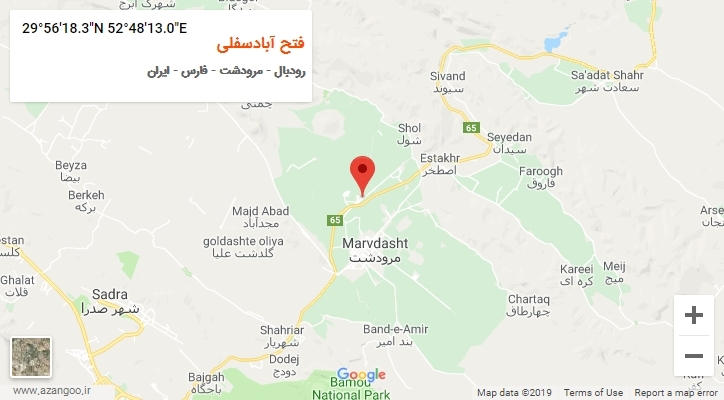 روستای فتح آبادسفلی بر روی نقشه