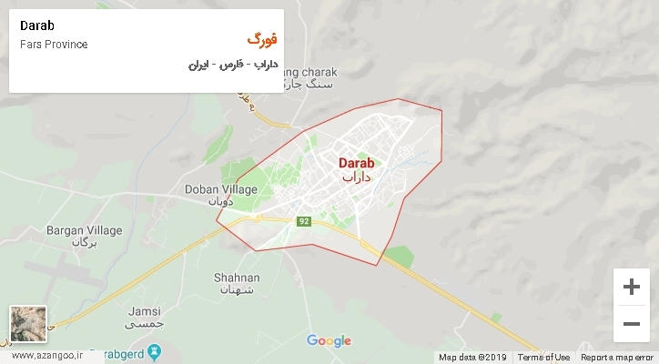 دهستان فورگ بر روی نقشه
